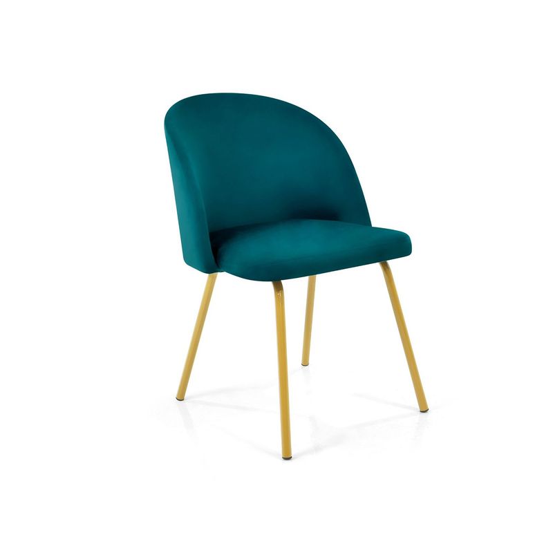 MICA - Silla de Comedor Moderna en Poliéster Verde (Incluye 1 Silla) Mica