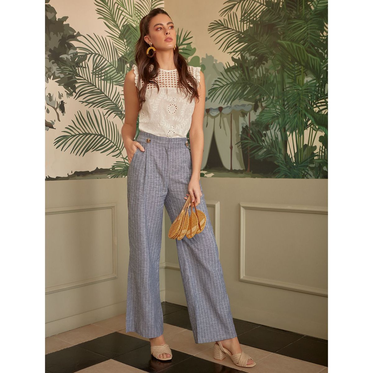 BASEMENT - Pantalón Palazzo Mujer Basement