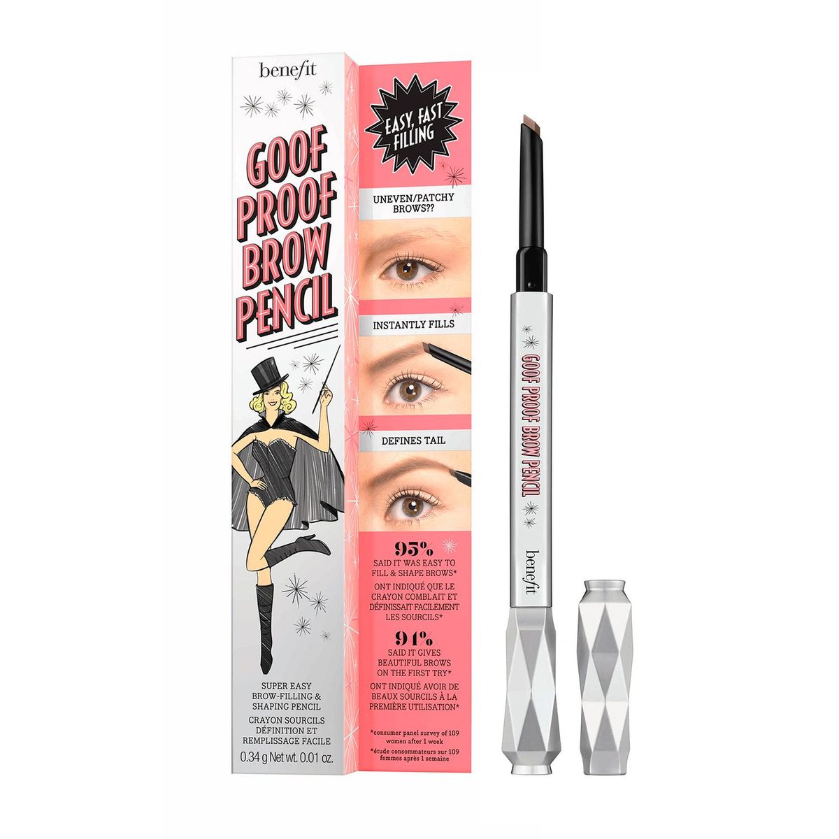 BENEFIT - Delineador de ceja Lápiz Goof Proof Pencil Benefit 0.34g (Full Size)