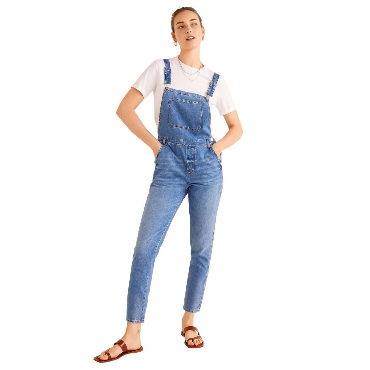 MANGO - Overol Largo Jean 