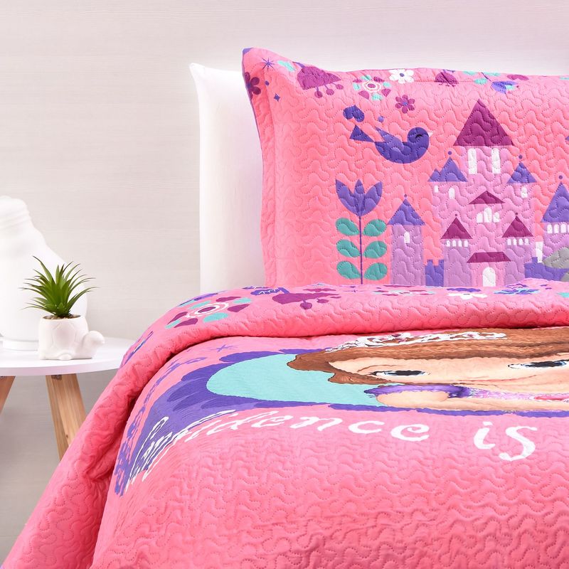 DISNEY - Cubrelecho Infantil + Funda de Almohada Microfibra Sofia