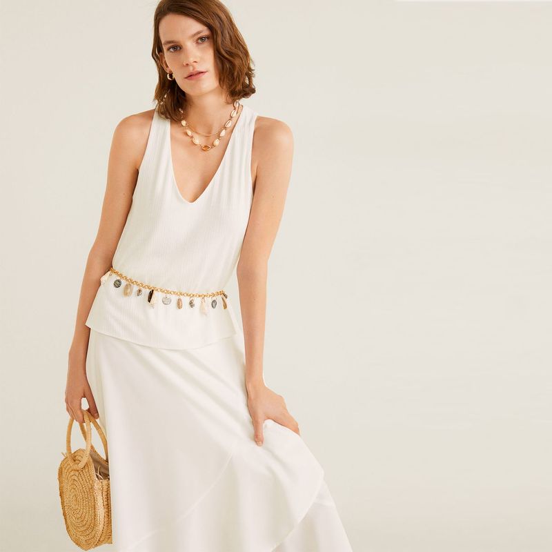 MANGO - Blusa Mujer Sin Mangas MANGO