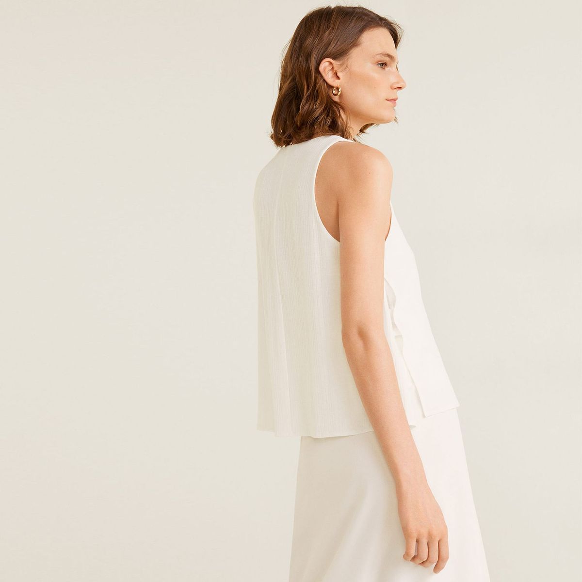 MANGO - Blusa Mujer Sin Mangas MANGO