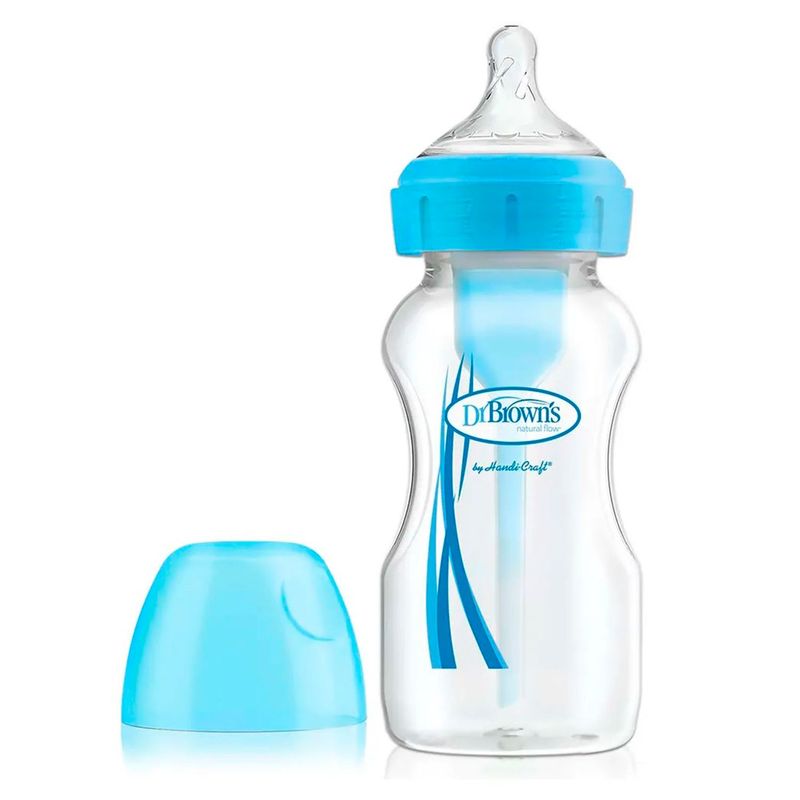 DR BROWNS - Tetero 9 Oz Boca Ancha Options  Azul