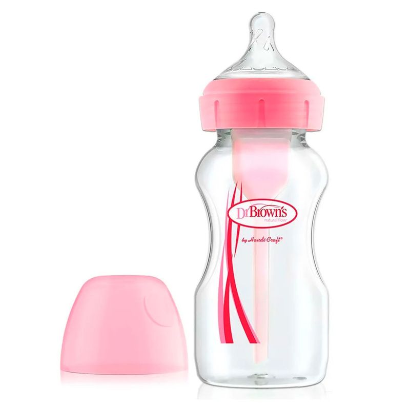 DR BROWNS - Tetero 9 Oz Boca Ancha Options  Rosado 