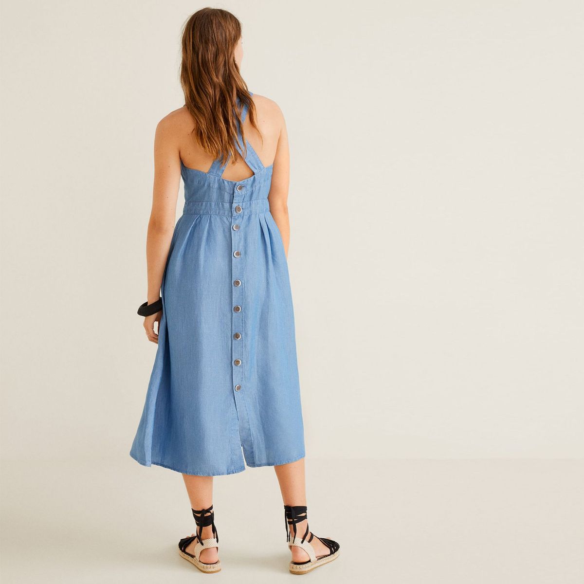 MANGO - Vestido Medio Blush