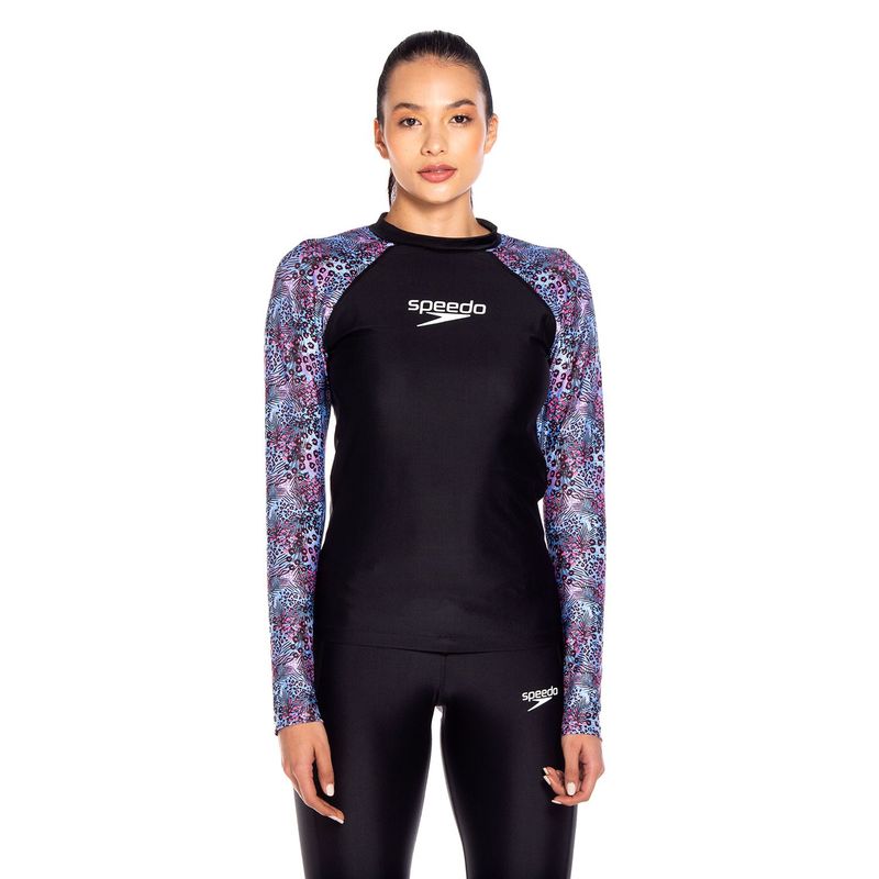 Speedo - Camiseta Natacion manga larga Proteccion Solar Mujer