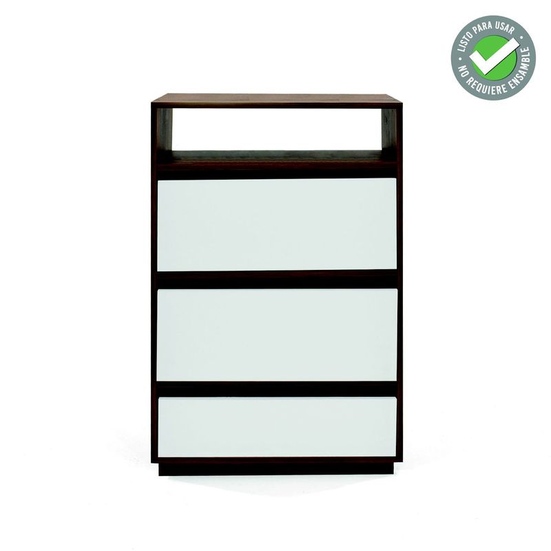 MICA - Cómoda de 3 Cajones 95 x 61 x 40 cm Mica