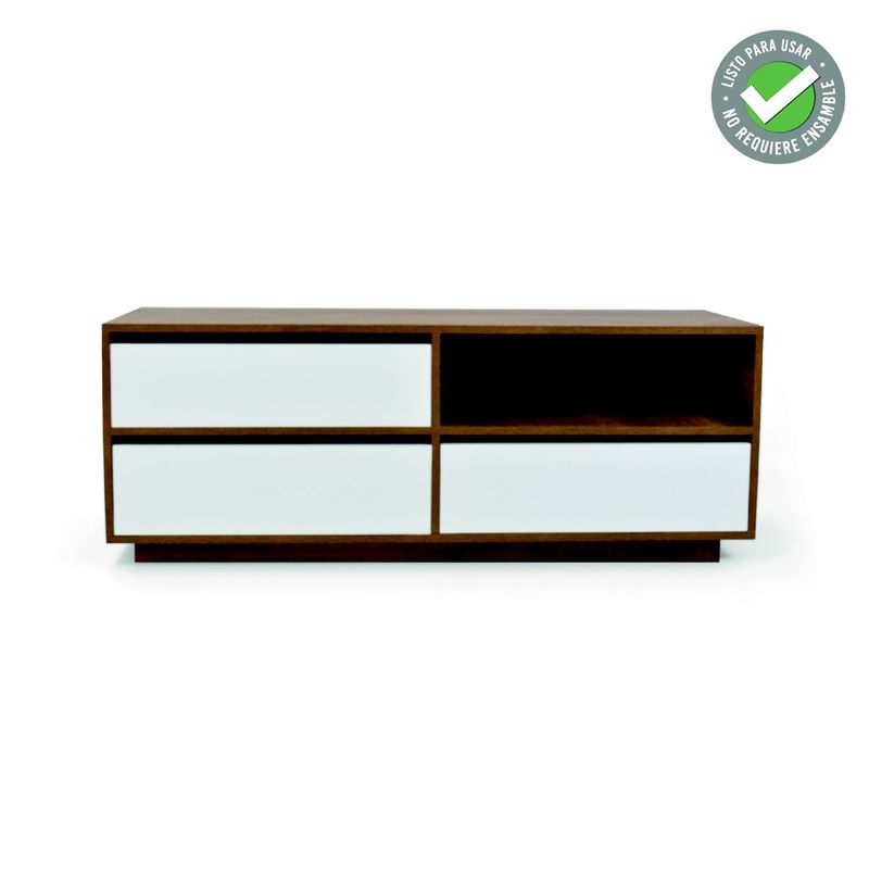 MICA - Mueble de Televisión Moderno de 120 x 45 x 40 cm para Televisores de Hasta 32 Pulgadas,  Mica