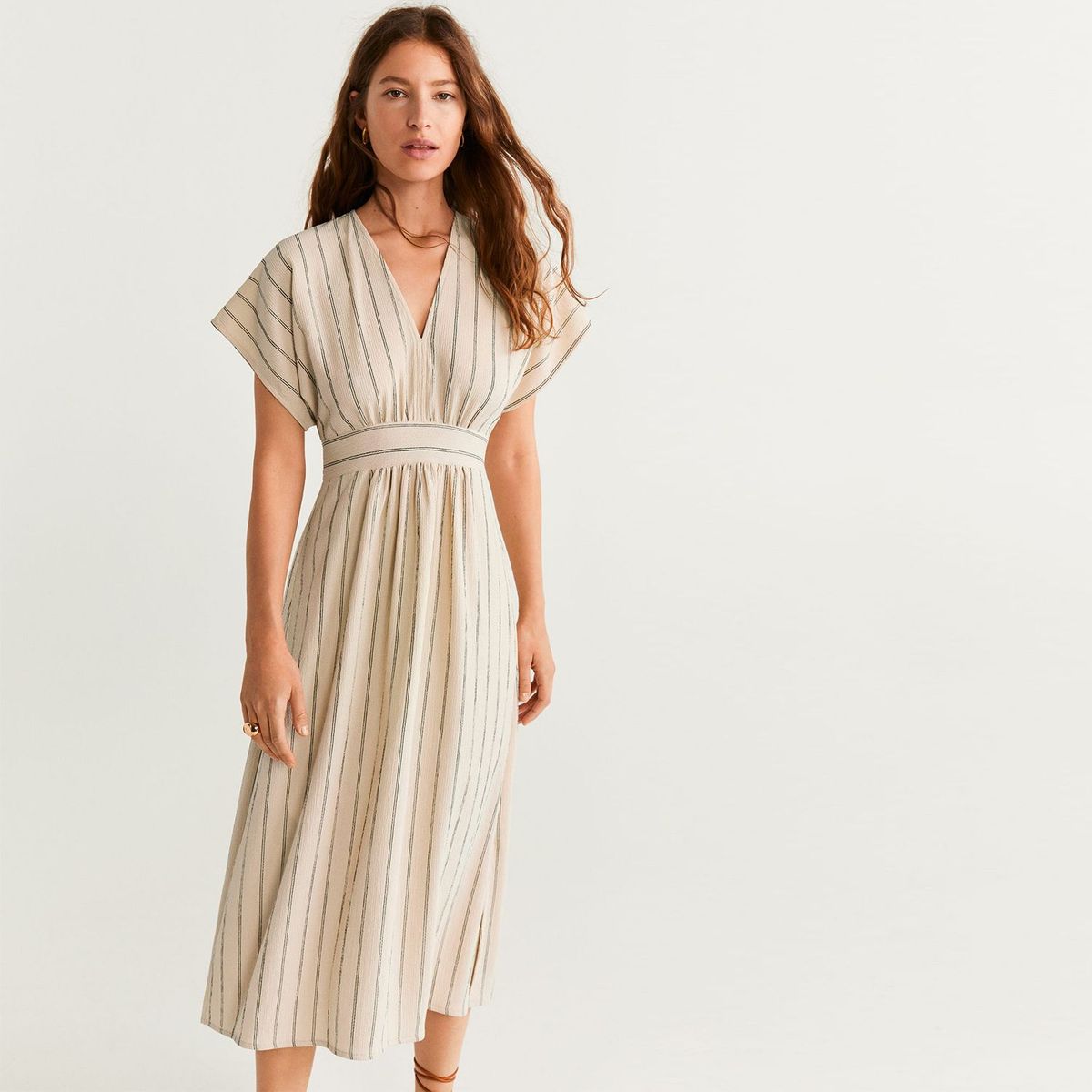 MANGO - Vestido Medio Bambú 