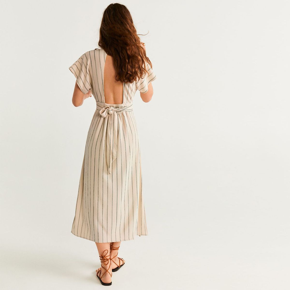 MANGO - Vestido Medio Bambú 