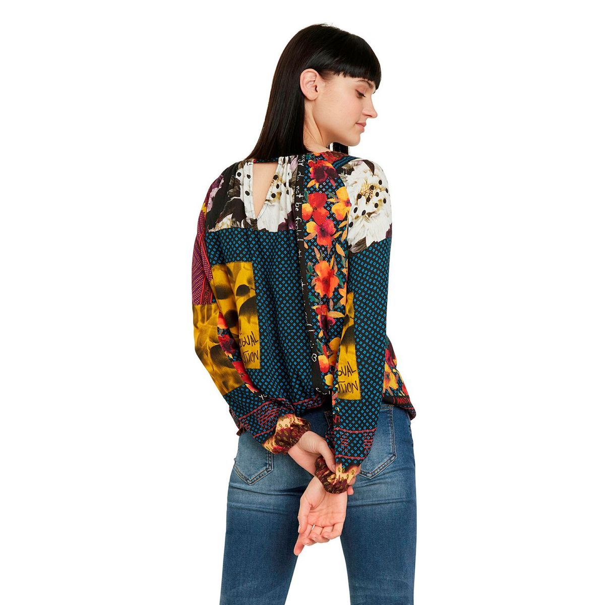 DESIGUAL - Blusa Mujer Manga Larga Desigual