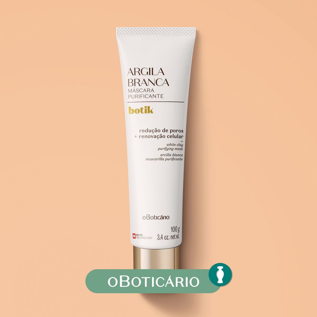 BOTIK - Mascarilla ARGILA BLANCA Botik O Boticario Para Todo tipo de piel 100 g 