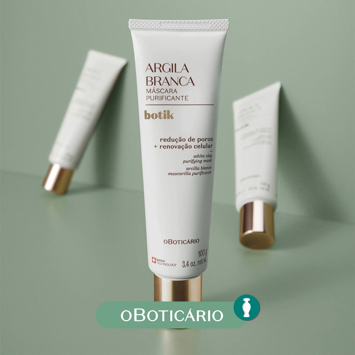 BOTIK - Mascarilla ARGILA BLANCA Botik O Boticario Para Todo tipo de piel 100 g 