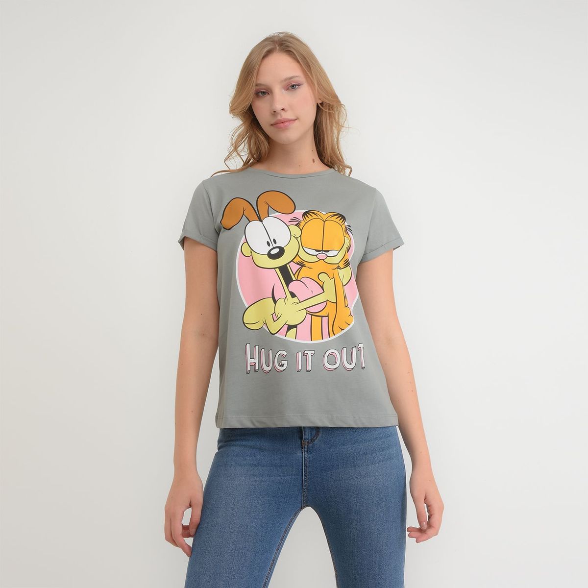 SYBILLA - Camiseta Manga corta Garfield Mujer