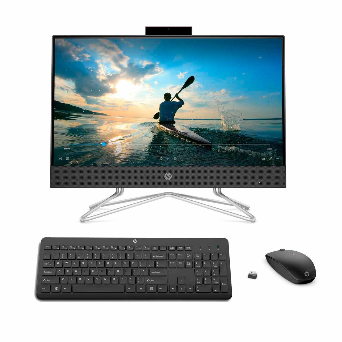 HP - Computador de escritorio Hp Intel Core i3 8GB 256GB Windows 10 Home 21.5 pulgadas 22-df1510la