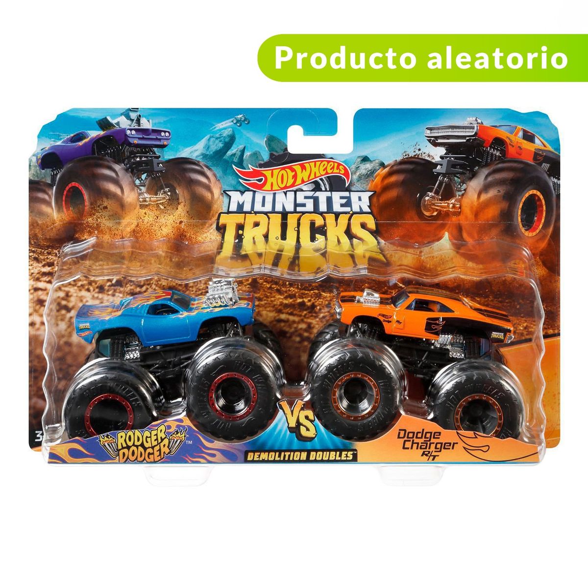HOT WHEELS - Carro Hot Wheels:Pack x 2  Camión Monstruo. Surtido