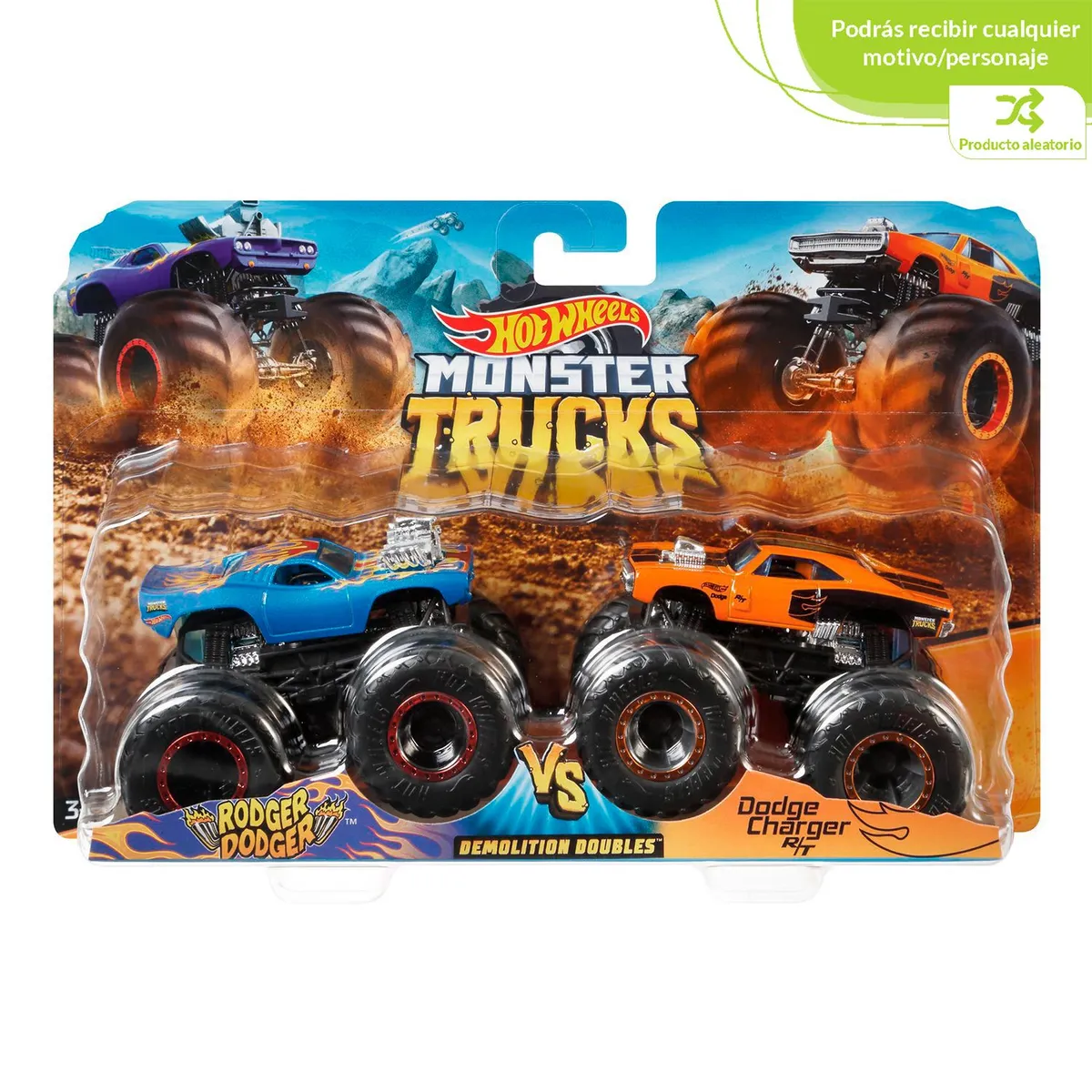 HOT WHEELS - Carro Hot Wheels:Pack x 2  Camión Monstruo. Surtido