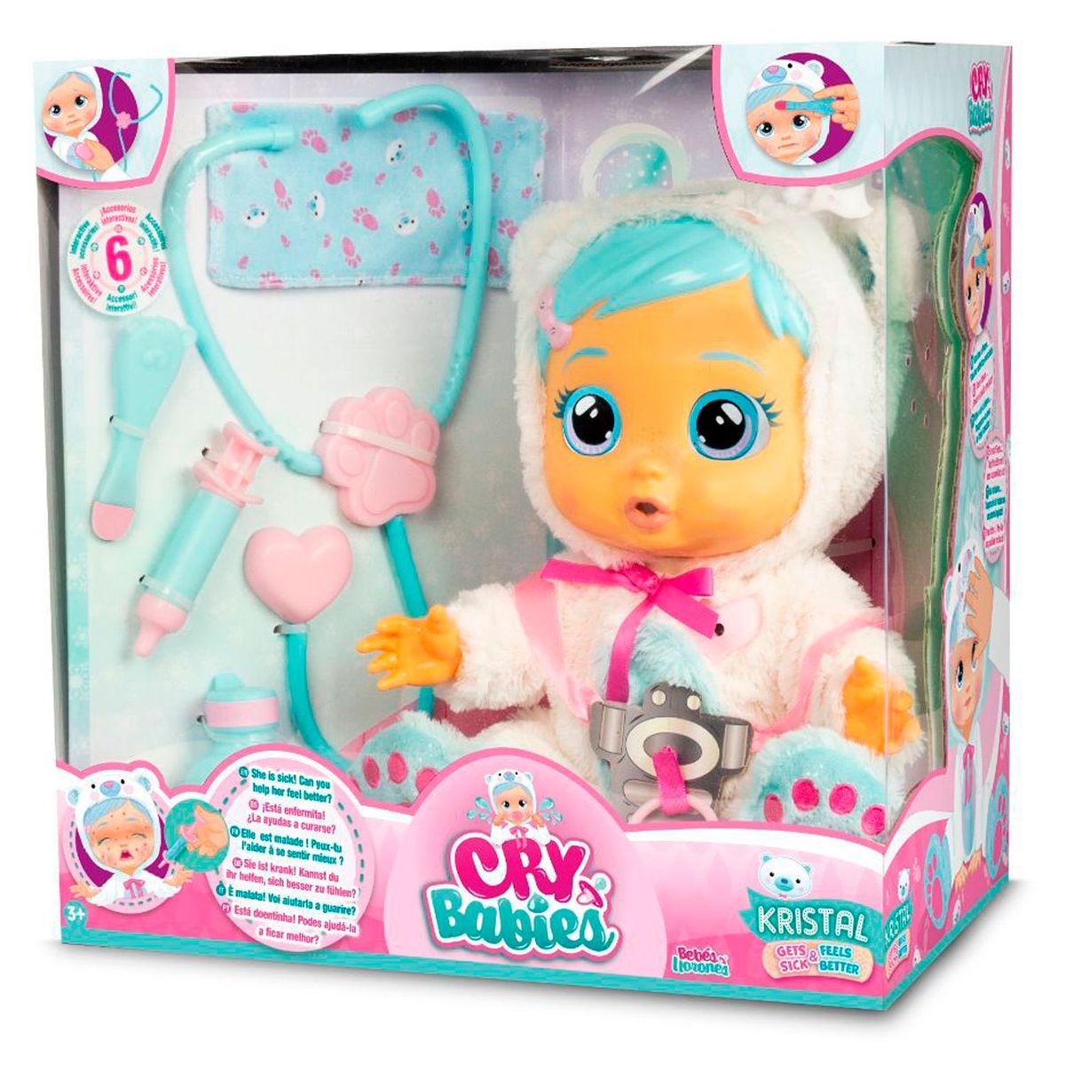 CRY BABIES - Muñeca Bebés Llorones Kristal