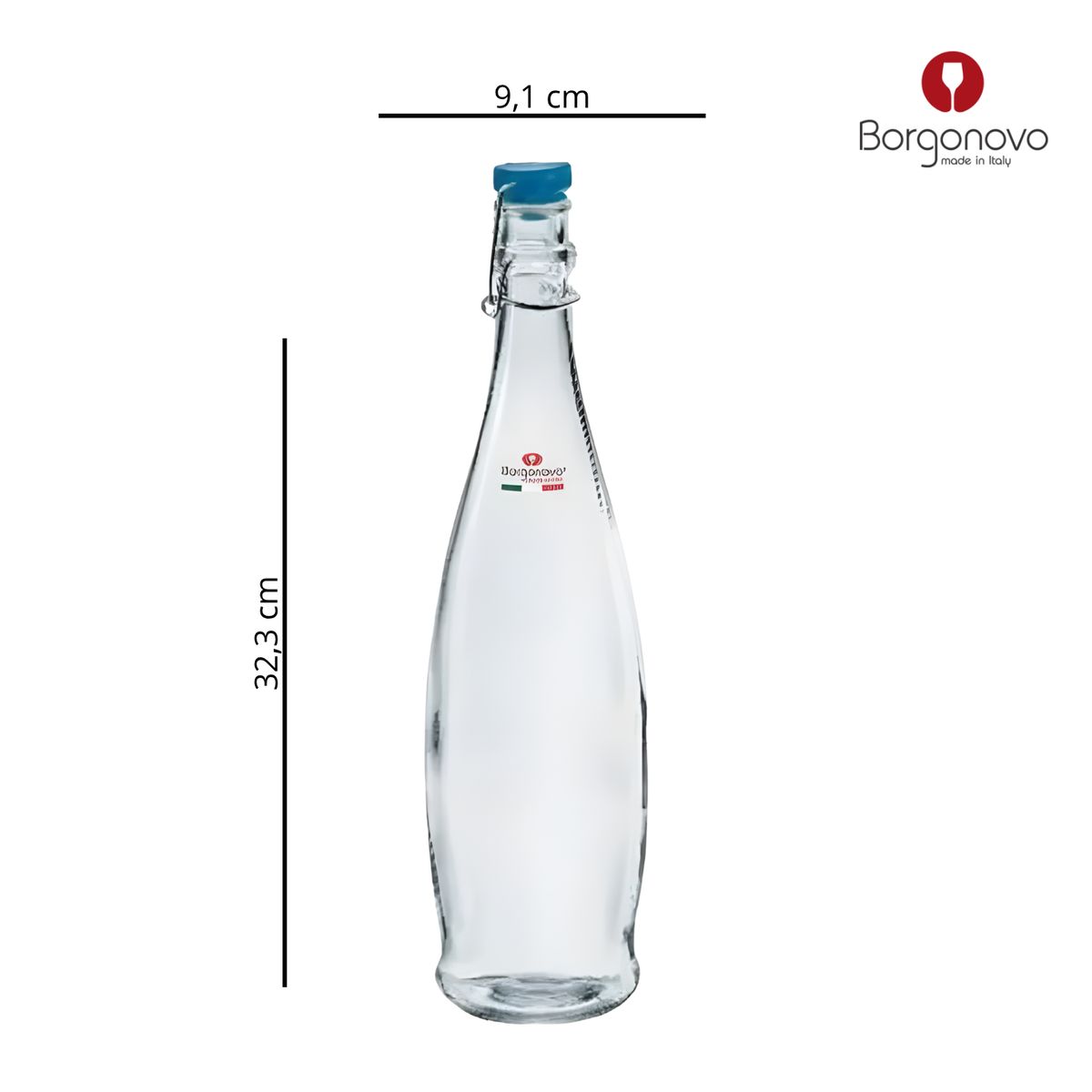 BORGONOVO - Botella de Vidrio Borgonovo: 1000 ml