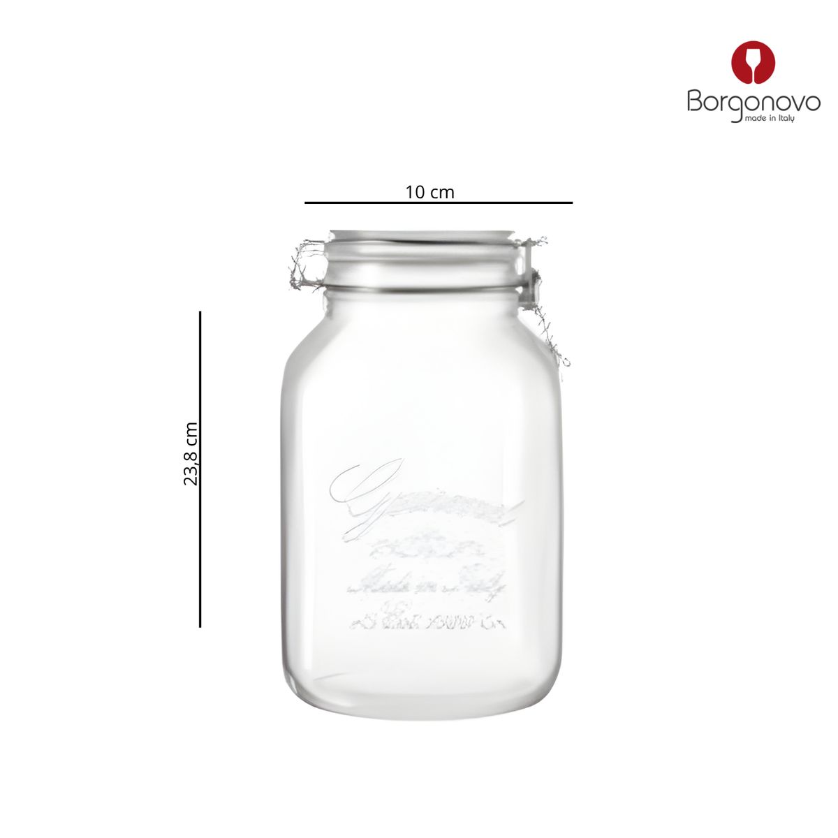 BORGONOVO - Frasco de Vidrio Borgonovo: 3100 ml