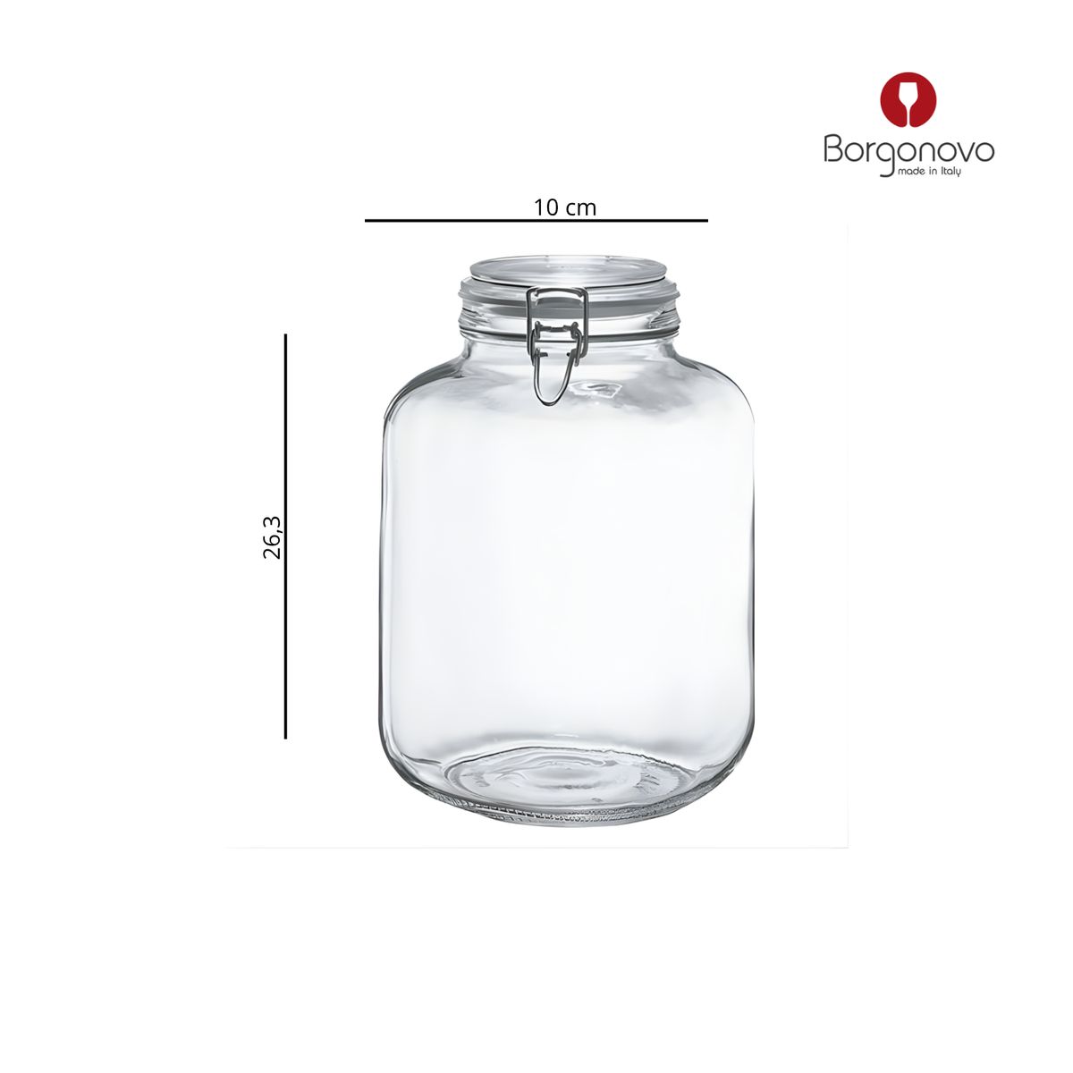 BORGONOVO - Frasco de Vidrio Borgonovo: 4250 ml