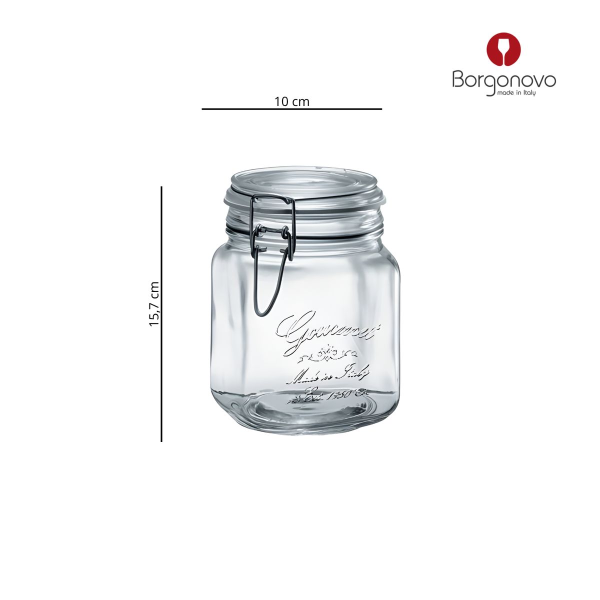 BORGONOVO - Frasco de Vidrio Borgonovo: 1000 ml 