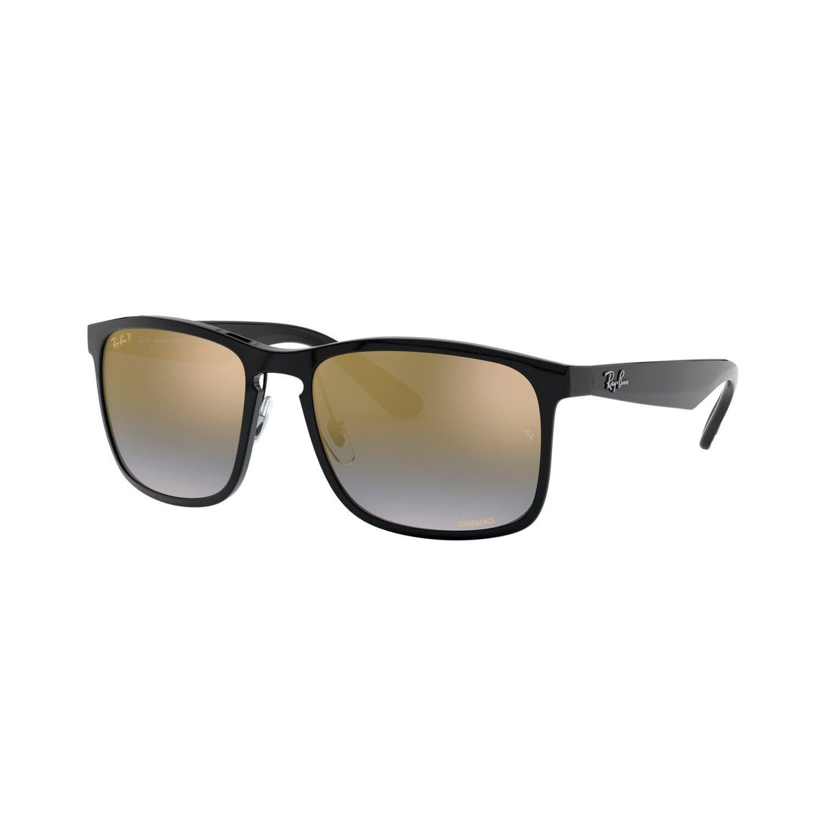 RAY BAN - Gafas de sol Ray Ban RB4264 para Hombre Marco Black Lente Blue Mir Gold Gradient Polar