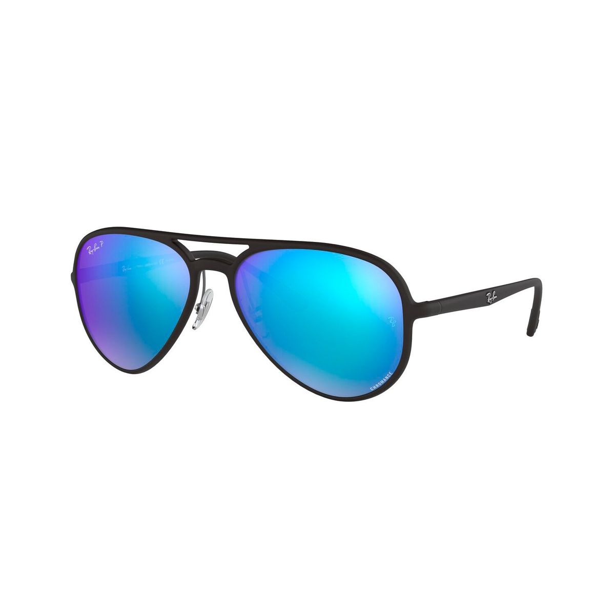 RAY BAN - Gafas de sol Ray Ban B4320CH  Unisex . Marco Matte Black Lente Green Mirror Blue  
