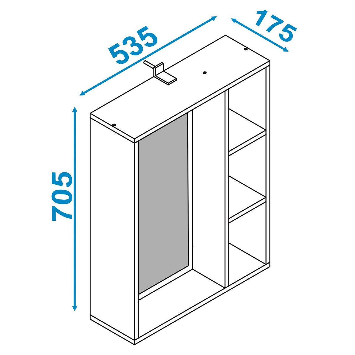 BRV - Armario para Baño con Espejo