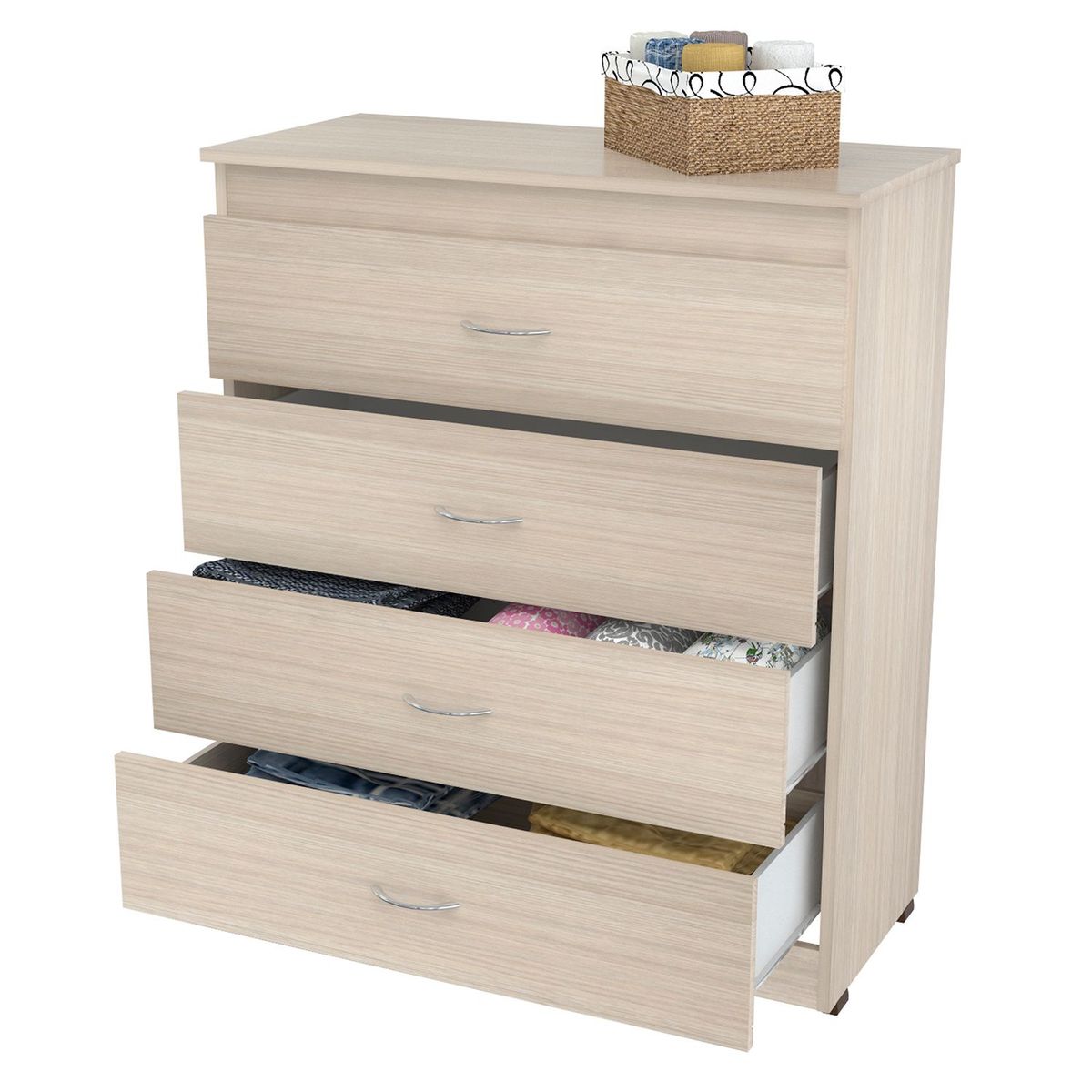 INVAL - Comoda de 4 Cajones 96 x 80 x 375 cm Inval