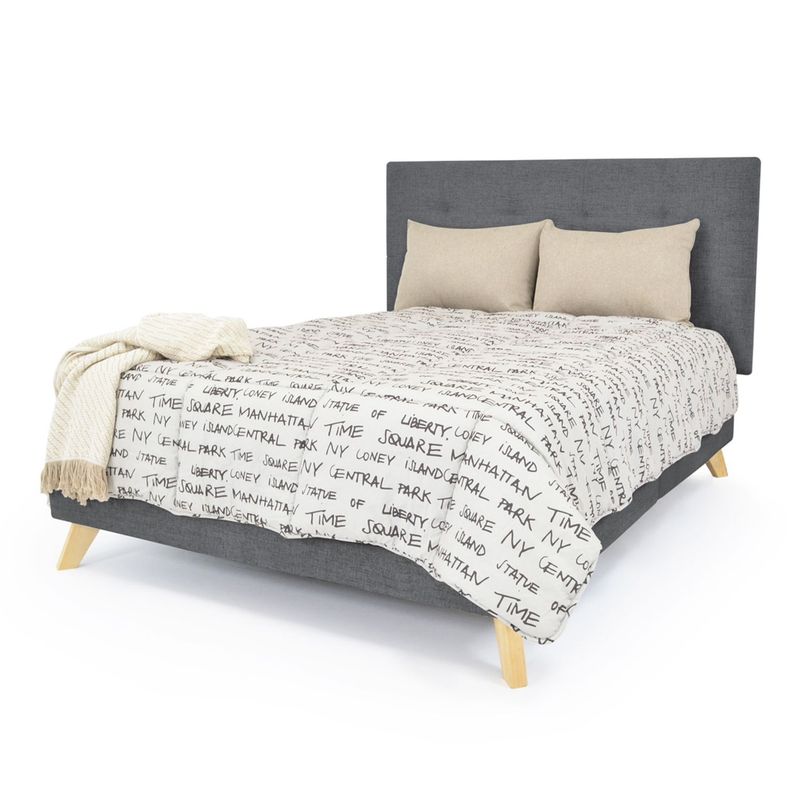 MICA - Base Cama Dividida Queen  en Madera 165 x 195 cm Mica 