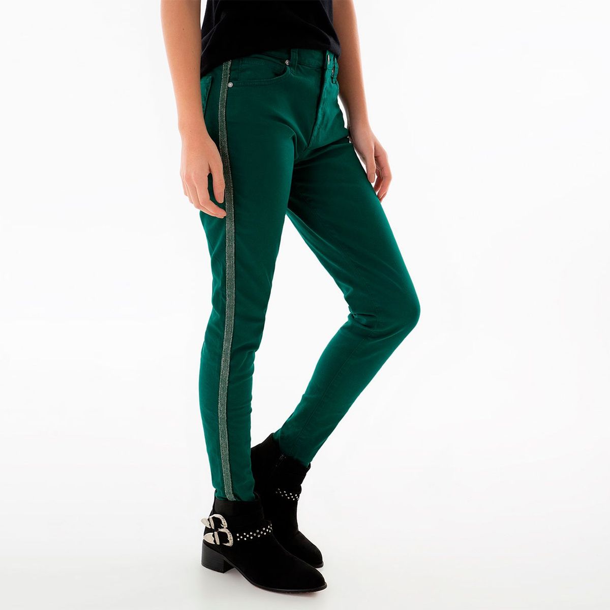  - Pantalón Algodón Mujer Skinny Bajo Gef