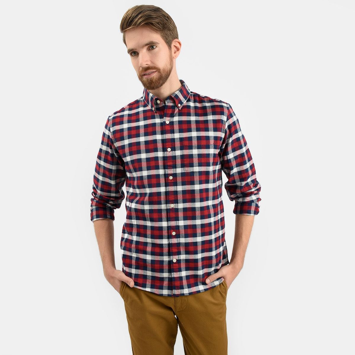 GAP - Camisa Casual Hombre Manga Larga Gap