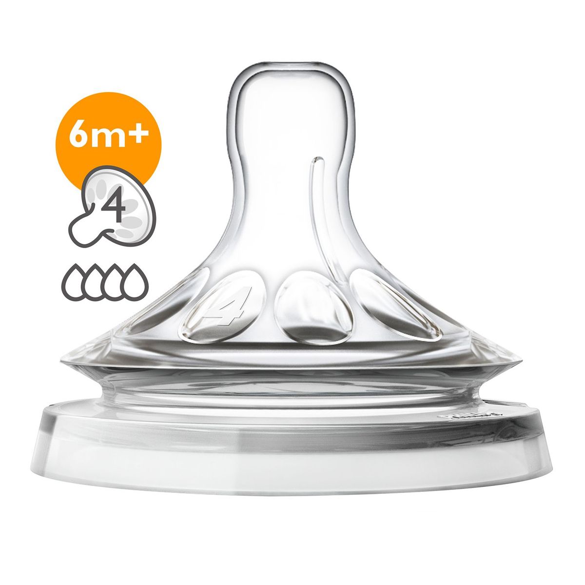 AVENT - Tetina Natural 2.0 Flujo Rapido 6M