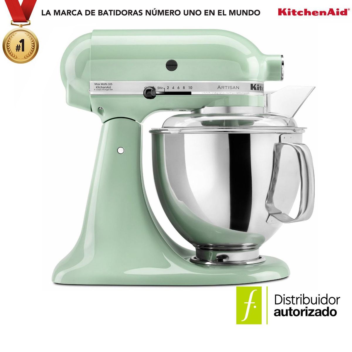 KITCHENAID - Batidora de Pedestal KitchenAid Artisan KSM150PSPT Verde Pistacho, 10 velocidades