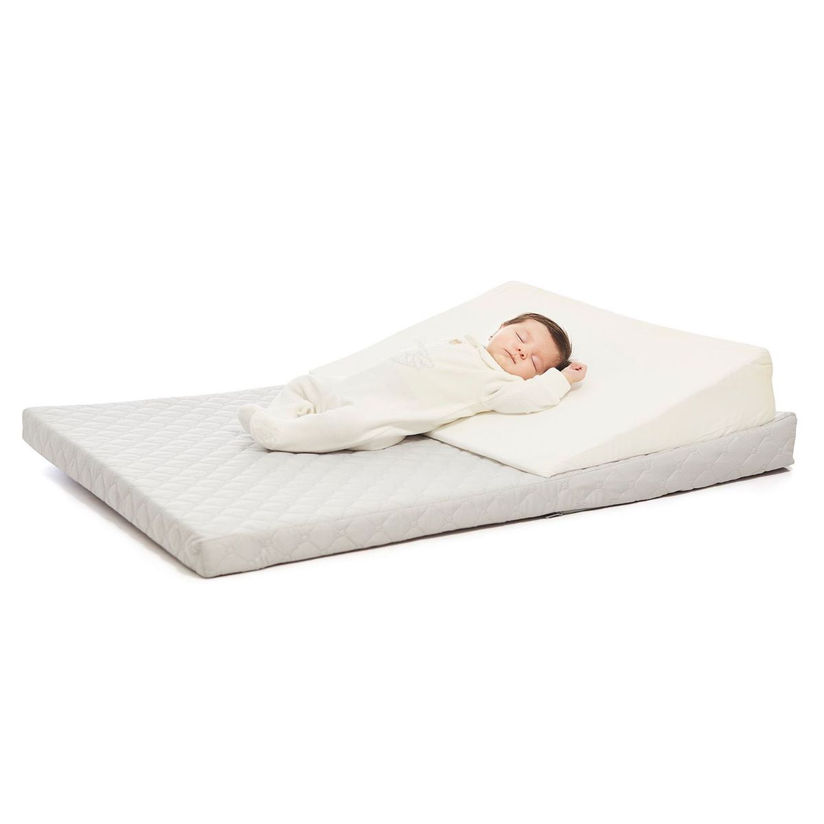 TORAL - Colchón antireflujo Gris 3 en 1 para corral 100 x 70 cm 