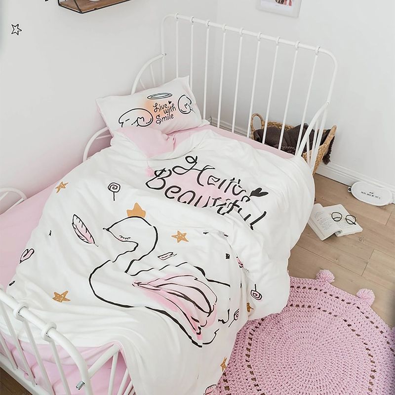 MY HOME STORE - Edredón Poli Estampado Cisne 