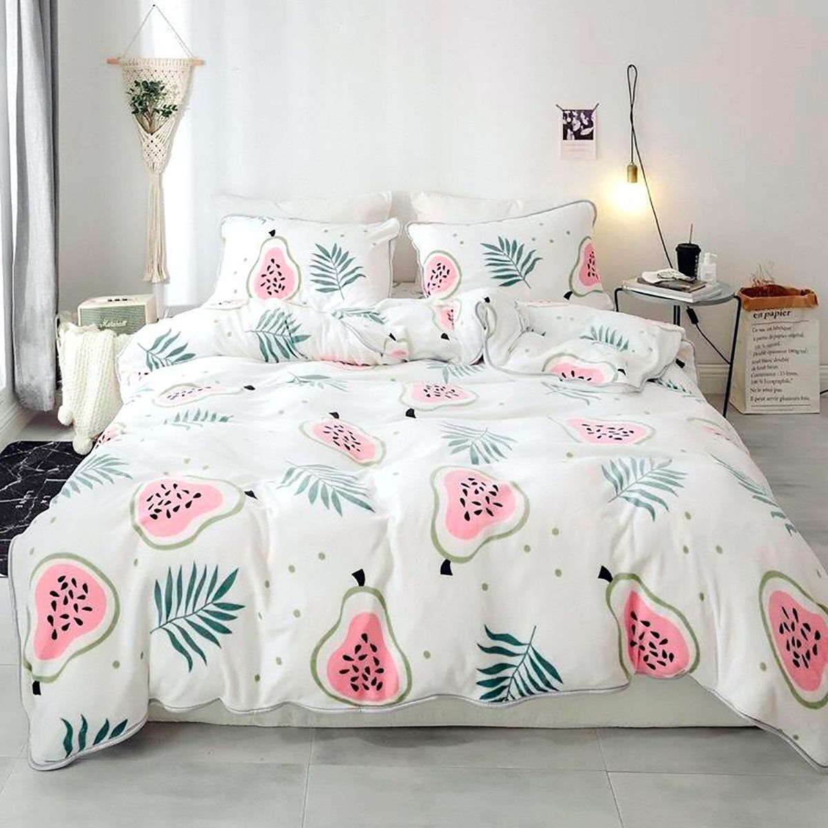 MY HOME STORE - Edredón + Funda de Duvet Piel Durazno Papaya