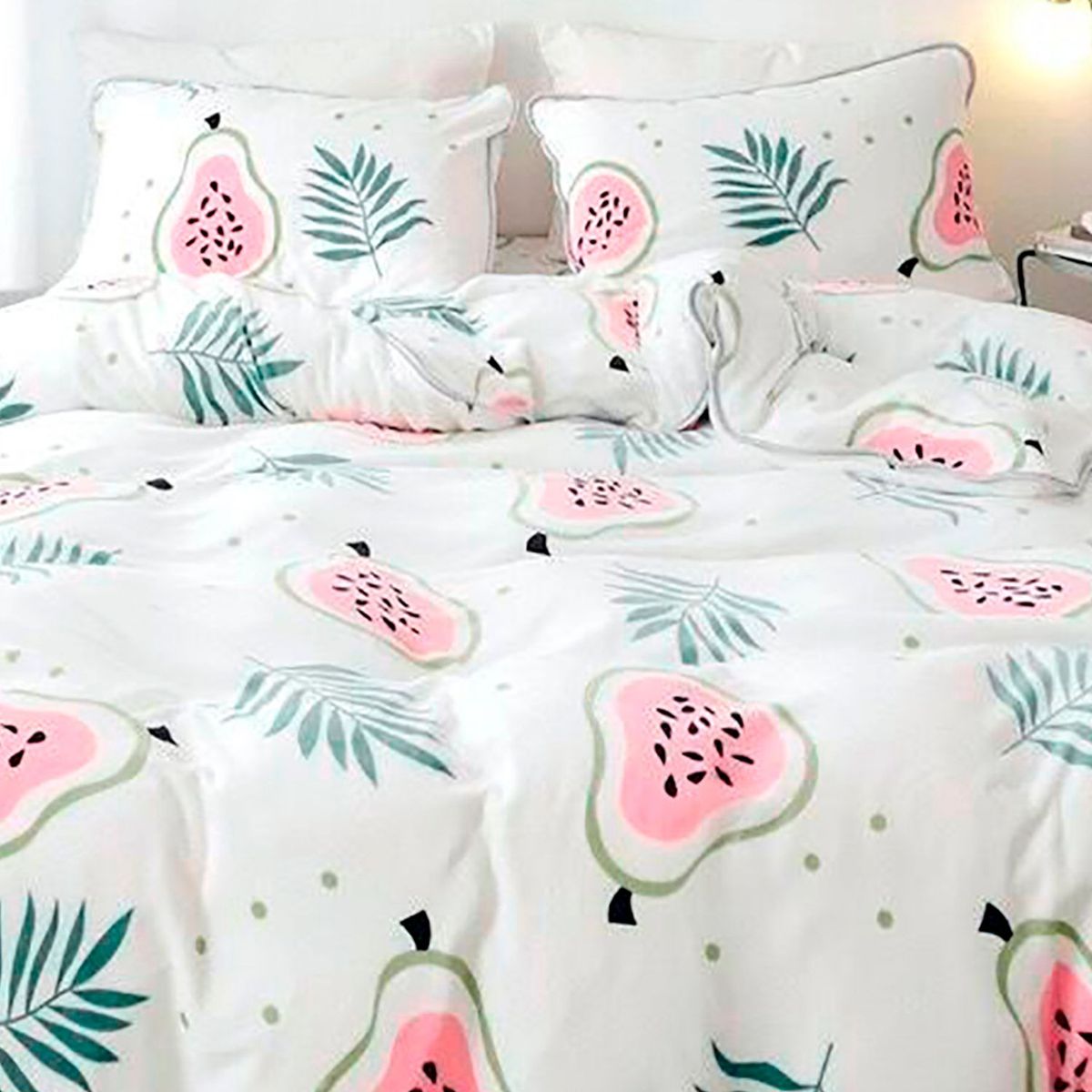 MY HOME STORE - Edredón + Funda de Duvet Piel Durazno Papaya