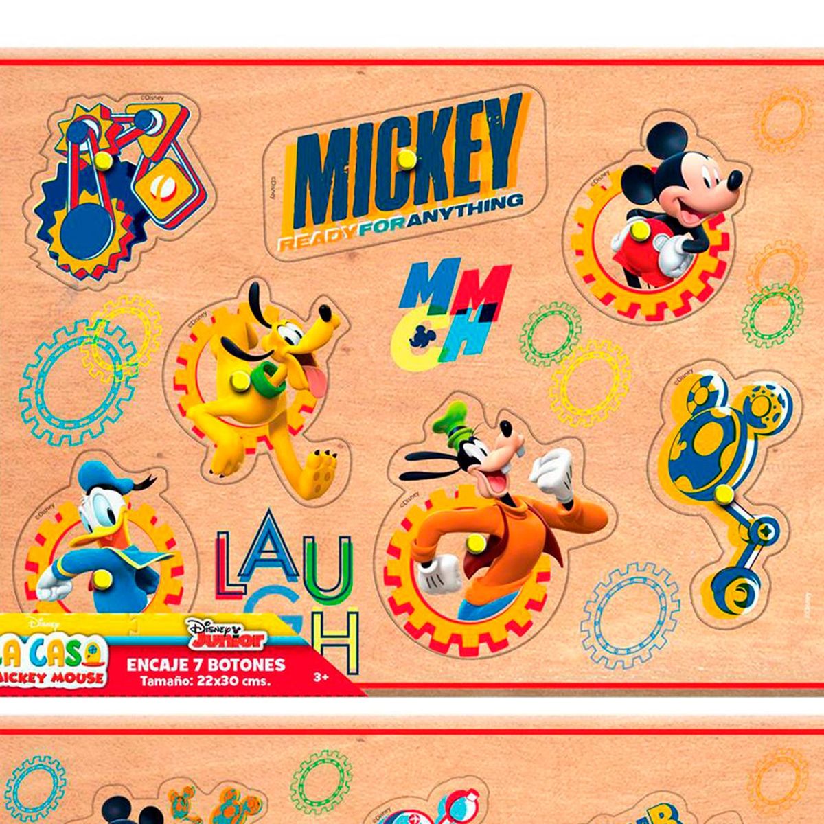 MICKEY MOUSE - Juego de Mesa Mickey Mouse Encaje 7 Botones Grande