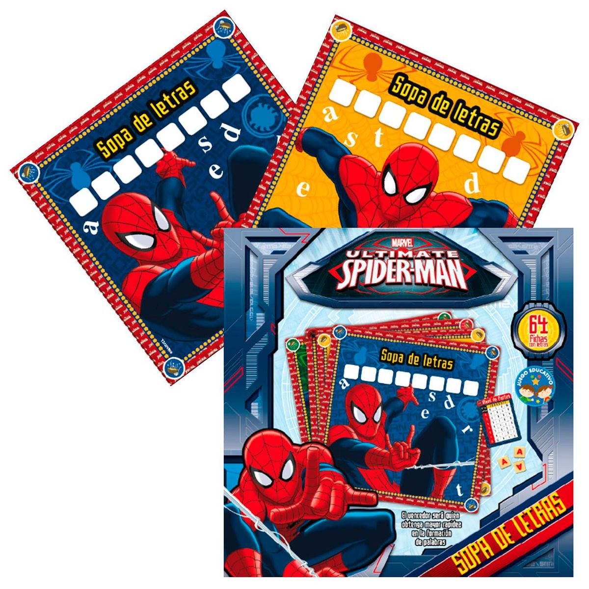 TOYNG - Juego de Mesa Toyng Educativo Sopa de Letras Spiderman