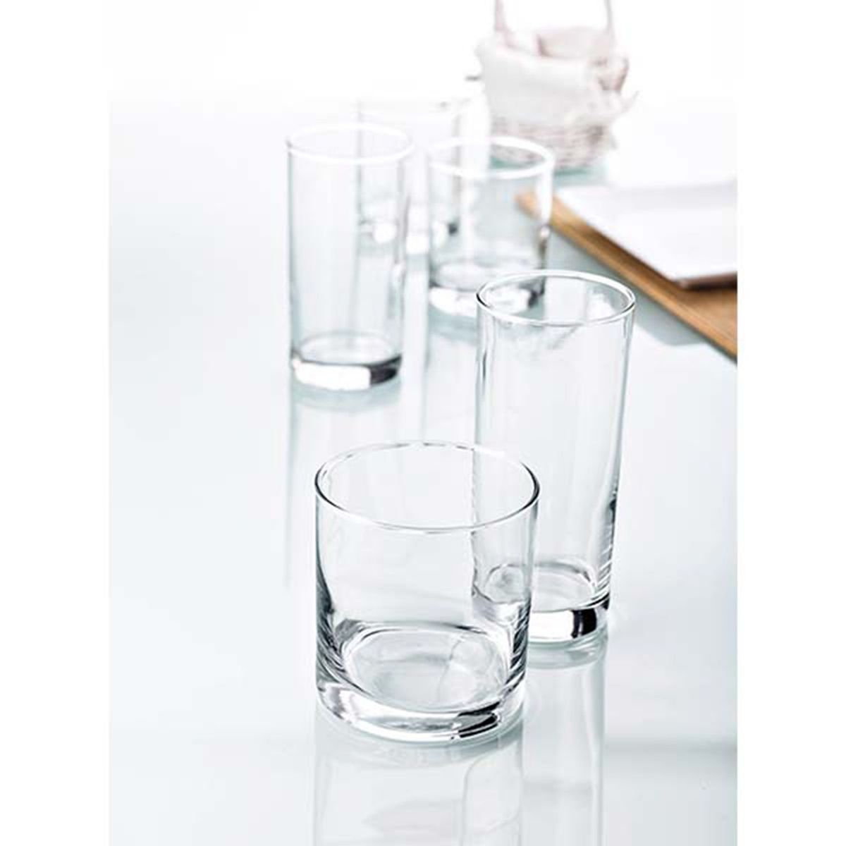  - Vaso de vidrio corto Vicrila: 6 piezas