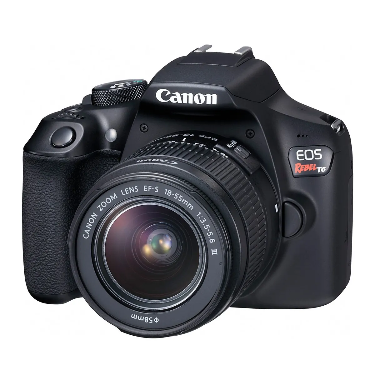 CANON - Cámara profesional Canon REBEL T6 18-55 18 MP