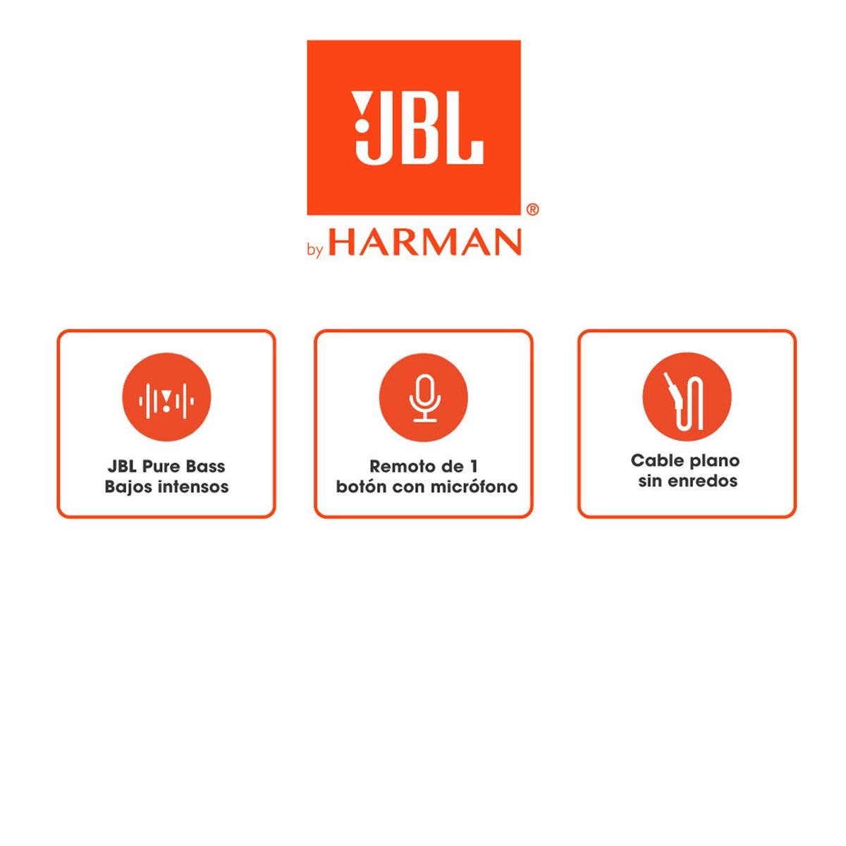 JBL - Audífonos Negros Cable T110