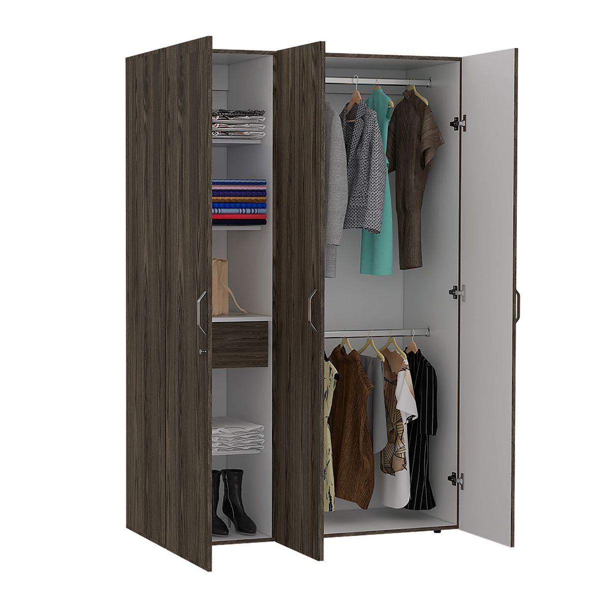 RTA MUEBLES - Closet Moderno en Aglomerado MDP 3 Puertas 1 Cajones 182 x 120 x 47 cm RTA Design  - Mueble
