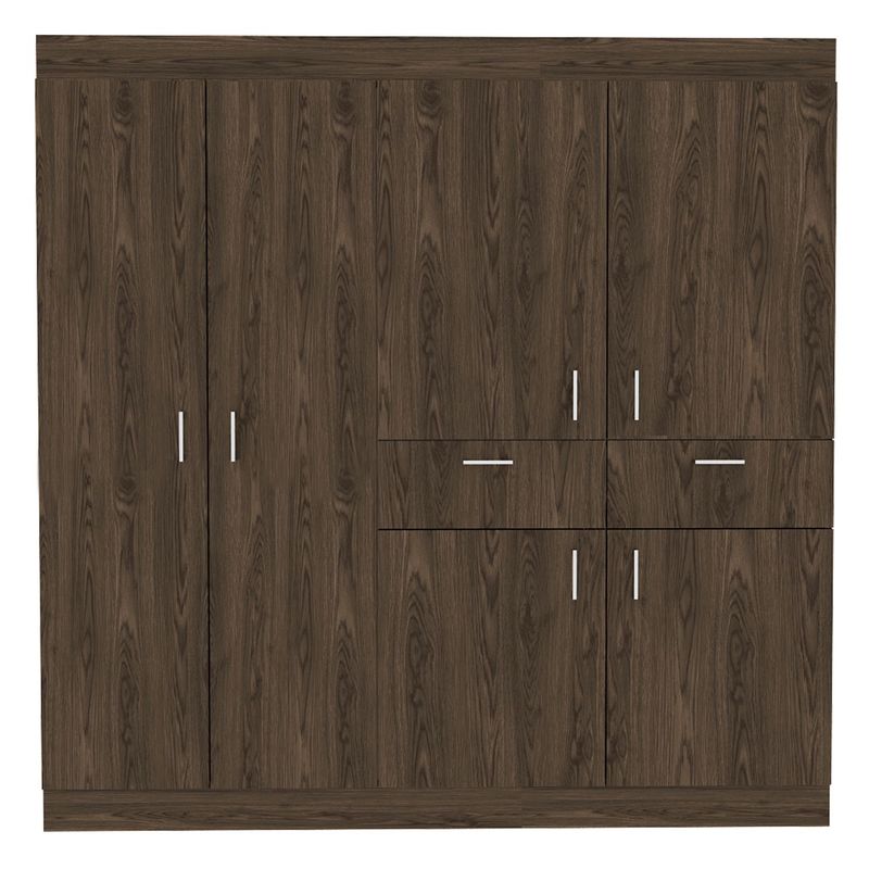 RTA MUEBLES - Closet Moderno en Aglomerado MDP 6 Puertas 2 Cajones 181 x 180 x 52 cm RTA Design  - Mueble