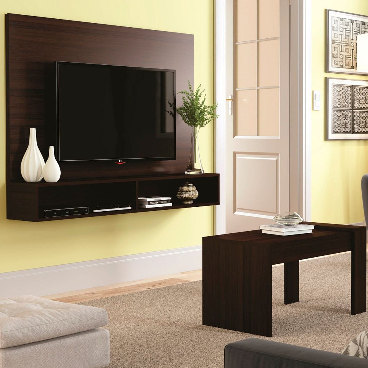 MULTIMOVEIS - Combo Panel + Mesa de Centro Wenge