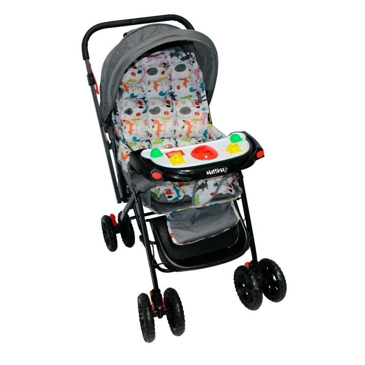MATTINA - Coche Cuna Reversible Mattina Musical Gris