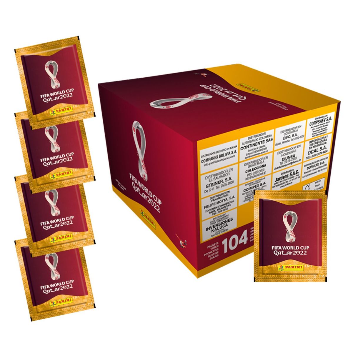 PANINI - Caja de laminas Panini X 104 sobres Qatar 2022
